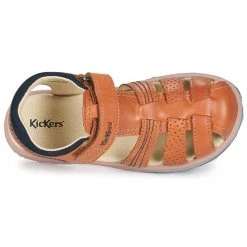 Chaussures Enfant Sandales et Nu-pieds Kickers PLATINIUM Camel -Sandales Soldes Boutique 18722893 500 F
