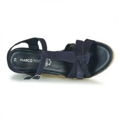 Chaussures Femme Sandales et Nu-pieds Marco Tozzi ANNA Marine -Sandales Soldes Boutique 18723327 500 F