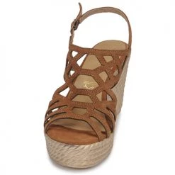 Chaussures Femme Sandales et Nu-pieds Marco Tozzi FRANCINE Cognac -Sandales Soldes Boutique 18723343 500 C