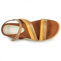 Chaussures Femme Sandales et Nu-pieds Marco Tozzi LIZZA Cognac -Sandales Soldes Boutique 18723350 500 F