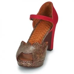 Chaussures Femme Sandales et Nu-pieds Chie Mihara NADILA Rouge -Sandales Soldes Boutique 18725220 500 C