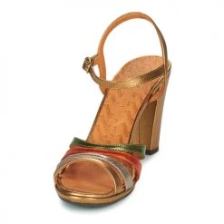 Chaussures Femme Sandales et Nu-pieds Chie Mihara ADIEL Doré -Sandales Soldes Boutique 18725224 500 C