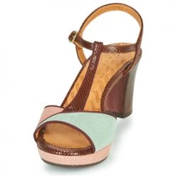 Chaussures Femme Sandales et Nu-pieds Chie Mihara NATI Marron / Rose / vert -Sandales Soldes Boutique 18725238 500 C