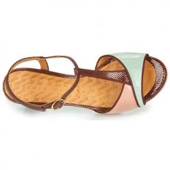 Chaussures Femme Sandales et Nu-pieds Chie Mihara NATI Marron / Rose / vert -Sandales Soldes Boutique 18725238 500 F
