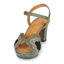 Chaussures Femme Sandales et Nu-pieds Chie Mihara NALE Vert / Gris -Sandales Soldes Boutique 18725239 500 C