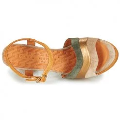 Chaussures Femme Sandales et Nu-pieds Chie Mihara YEVA Doré -Sandales Soldes Boutique 18725242 500 F