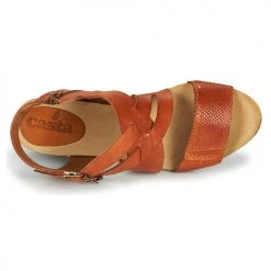 Chaussures Femme Sandales et Nu-pieds Casta ERVA Orange -Sandales Soldes Boutique 18749465 500 F
