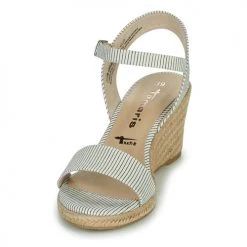 Chaussures Femme Sandales et Nu-pieds Tamaris LIVIAN Marine / Blanc -Sandales Soldes Boutique 18762733 500 C