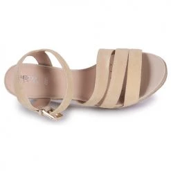 Chaussures Femme Sandales et Nu-pieds Geox D SOLEIL C Beige -Sandales Soldes Boutique 18763539 500 F