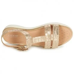 Chaussures Femme Sandales et Nu-pieds Geox D SANDAL HIVER B Doré -Sandales Soldes Boutique 18763553 500 F