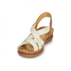 Chaussures Femme Sandales et Nu-pieds Pikolinos CADAQUES W8K Blanc / Marron -Sandales Soldes Boutique 18764487 500 C