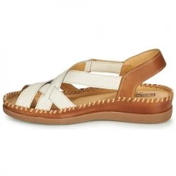 Chaussures Femme Sandales et Nu-pieds Pikolinos CADAQUES W8K Blanc / Marron -Sandales Soldes Boutique 18764487 500 D
