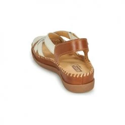 Chaussures Femme Sandales et Nu-pieds Pikolinos CADAQUES W8K Blanc / Marron -Sandales Soldes Boutique 18764487 500 E