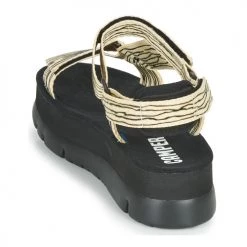 Chaussures Femme Sandales et Nu-pieds Camper ORUGA UP Noir / Beige -Sandales Soldes Boutique 18764745 500 E