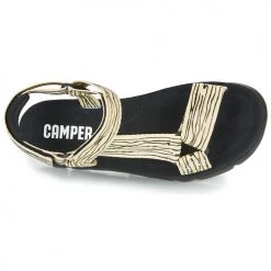 Chaussures Femme Sandales et Nu-pieds Camper ORUGA UP Noir / Beige -Sandales Soldes Boutique 18764745 500 F