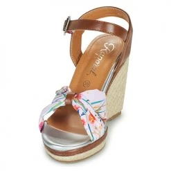 Chaussures Femme Sandales et Nu-pieds Kaporal MAKITA Marron / Blanc -Sandales Soldes Boutique 18799945 500 C