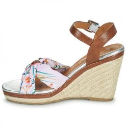 Chaussures Femme Sandales et Nu-pieds Kaporal MAKITA Marron / Blanc -Sandales Soldes Boutique 18799945 500 D