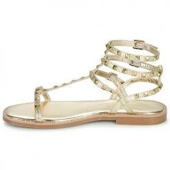 Chaussures Femme Sandales et Nu-pieds Les Tropéziennes par M Belarbi CORALIE Doré -Sandales Soldes Boutique 18800804 500 D