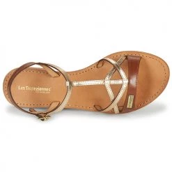 Chaussures Femme Sandales et Nu-pieds Les Tropéziennes par M Belarbi HIRONELA Tan / Argenté -Sandales Soldes Boutique 18800826 500 F