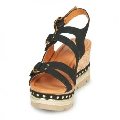 Chaussures Femme Sandales et Nu-pieds Mam'Zelle PAPOTE Noir -Sandales Soldes Boutique 18801493 500 C