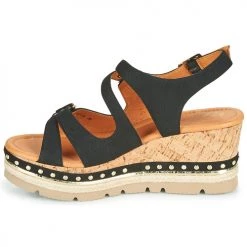Chaussures Femme Sandales et Nu-pieds Mam'Zelle PAPOTE Noir -Sandales Soldes Boutique 18801493 500 D