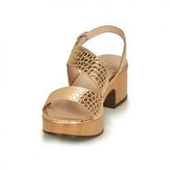 Chaussures Femme Sandales et Nu-pieds Wonders POUTI Doré -Sandales Soldes Boutique 18809901 500 C
