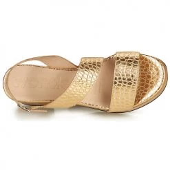 Chaussures Femme Sandales et Nu-pieds Wonders POUTI Doré -Sandales Soldes Boutique 18809901 500 F
