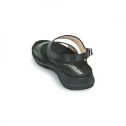 Chaussures Femme Sandales et Nu-pieds Wonders PER Noir -Sandales Soldes Boutique 18809903 500 E