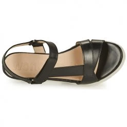 Chaussures Femme Sandales et Nu-pieds Wonders PESTEL Noir -Sandales Soldes Boutique 18809908 500 F