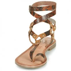 Chaussures Femme Sandales et Nu-pieds Les Petites Bombes BLEONA Marron -Sandales Soldes Boutique 18810877 500 C