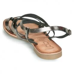 Chaussures Femme Sandales et Nu-pieds Les Petites Bombes BRENDA Gris -Sandales Soldes Boutique 18810880 500 E