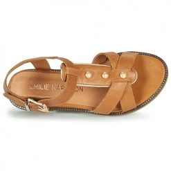 Chaussures Femme Sandales et Nu-pieds Karston SOCAS Camel -Sandales Soldes Boutique 18853394 500 F