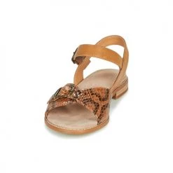 Chaussures Femme Sandales et Nu-pieds Karston XABERO Camel / Python -Sandales Soldes Boutique 18853397 500 C