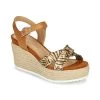Chaussures Femme Sandales et Nu-pieds Karston LABON Marron / Doré