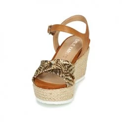 Chaussures Femme Sandales et Nu-pieds Karston LABON Marron / Doré -Sandales Soldes Boutique 18853411 500 C