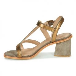 Chaussures Femme Sandales et Nu-pieds Karston PSOK Kaki / Bronze -Sandales Soldes Boutique 18853414 500 D