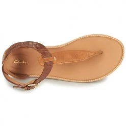 Chaussures Femme Sandales et Nu-pieds Clarks KARSEA POST Marron / Camel -Sandales Soldes Boutique 18858117 500 F
