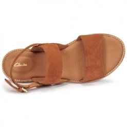 Chaussures Femme Sandales et Nu-pieds Clarks KARSEA STRAP Camel -Sandales Soldes Boutique 18858119 500 F