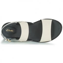 Chaussures Femme Sandales et Nu-pieds Clarks KARSEA STRAP Blanc -Sandales Soldes Boutique 18858120 500 F