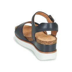 Chaussures Femme Sandales et Nu-pieds Clarks LIZBY STRAP Bleu -Sandales Soldes Boutique 18858137 500 E