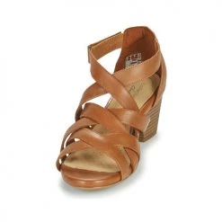 Chaussures Femme Sandales et Nu-pieds Clarks LORENE POP Camel -Sandales Soldes Boutique 18858139 500 C