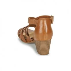 Chaussures Femme Sandales et Nu-pieds Clarks LORENE POP Camel -Sandales Soldes Boutique 18858139 500 E
