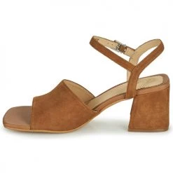 Chaussures Femme Sandales et Nu-pieds Clarks SHEER65 BLOCK Camel -Sandales Soldes Boutique 18858151 500 D