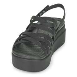 Chaussures Femme Sandales et Nu-pieds Crocs CROCS BROOKLYN STRAPPY LOWWDGW Noir -Sandales Soldes Boutique 18864978 500 C