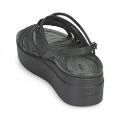 Chaussures Femme Sandales et Nu-pieds Crocs CROCS BROOKLYN STRAPPY LOWWDGW Noir -Sandales Soldes Boutique 18864978 500 E