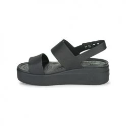 Chaussures Femme Sandales et Nu-pieds Crocs CROCS BROOKLYN LOW WEDGE W Noir -Sandales Soldes Boutique 18864984 500 D