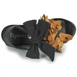 Chaussures Femme Sandales et Nu-pieds Papucei MAYA Noir / Marron -Sandales Soldes Boutique 18866320 500 F