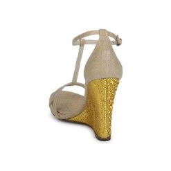 Chaussures Femme Sandales et Nu-pieds Magrit JOAQUINA Beige / Or -Sandales Soldes Boutique 188936 500 E