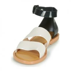 Chaussures Femme Sandales et Nu-pieds Melissa MELISSA MODEL SANDAL Blanc / Noir -Sandales Soldes Boutique 18898272 500 C