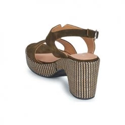 Chaussures Femme Sandales et Nu-pieds Adige ROMA V5 VELOURS MILITAR Kaki -Sandales Soldes Boutique 18904634 500 E